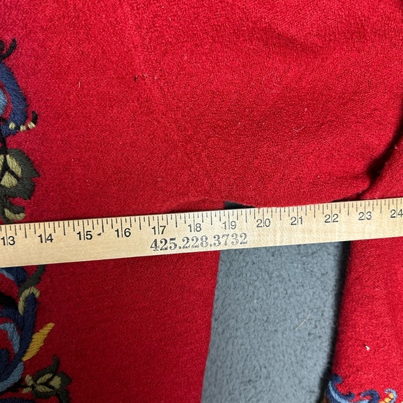 Vrikke Red Wool Waistcoat Women’s Small Irene Haugland Zahl 100% Wool - Picture 4 of 6